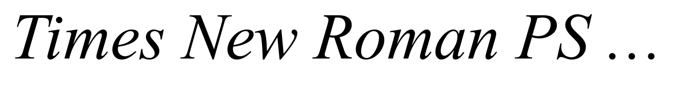 Times New Roman PS Cyrillic Italic